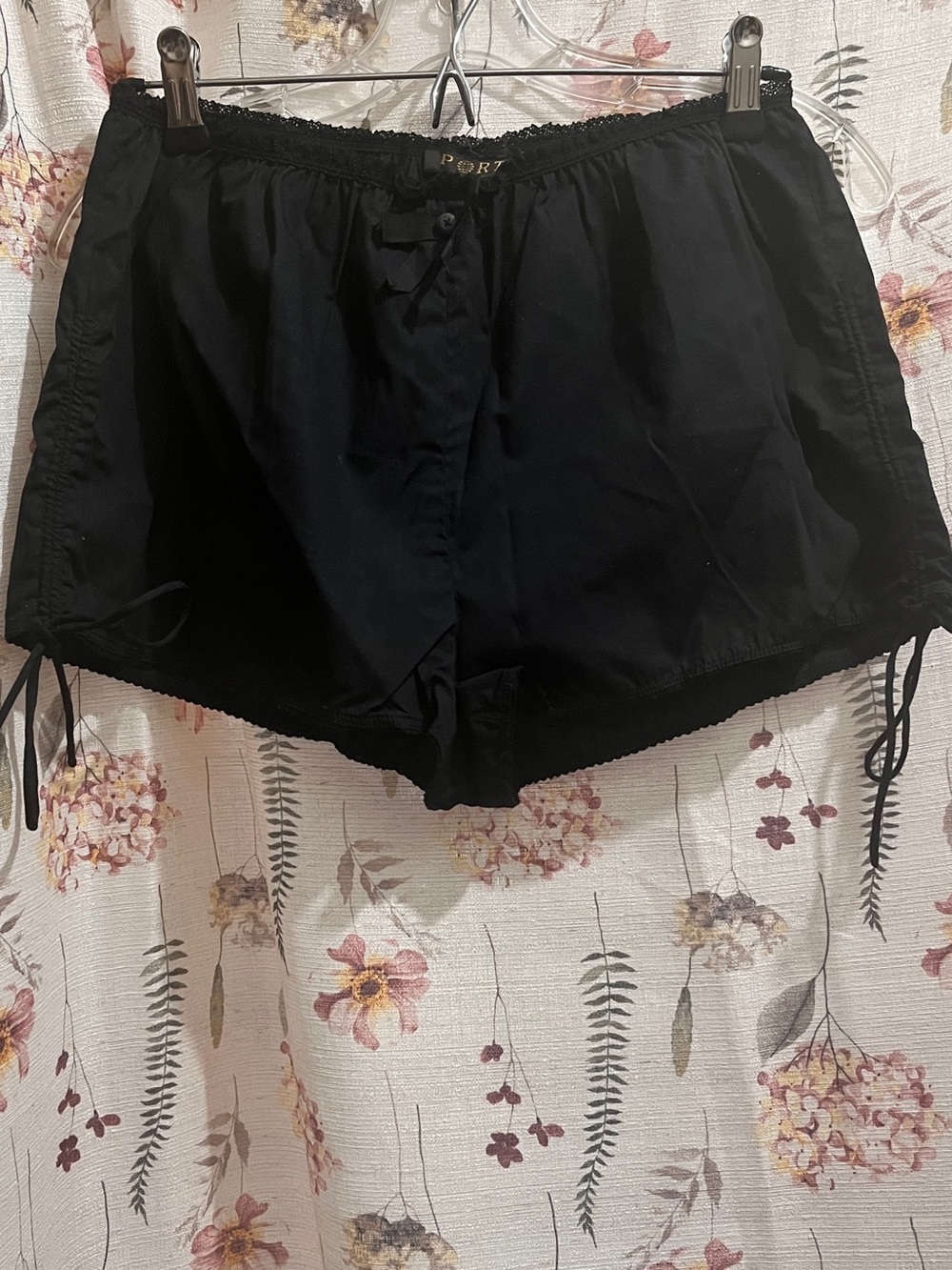Ports 1961 Women's Black Athletic Drawstring Lounge Shorts